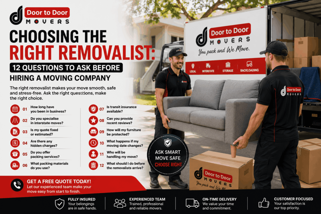Choosing the Right Removalist: 12 Questions to Ask Before Hiring a Moving Company