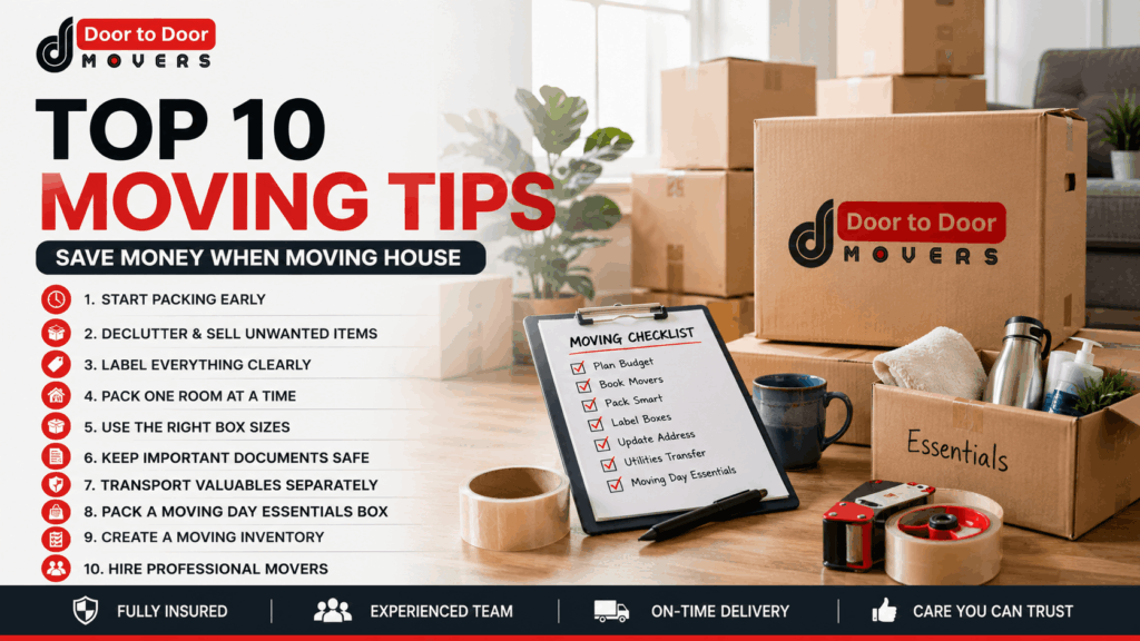 Top 10 Moving Tips Save Money When Moving House